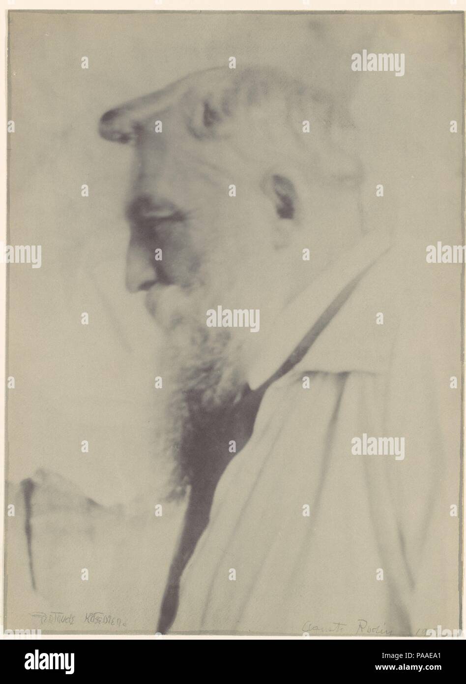 Auguste Rodin. Artiste : Gertrude Käsebier (Américain, 1852-1934). Personne en photographie : Auguste Rodin (français, Paris 1840-1917 Meudon). Date : 1907. Musée : Metropolitan Museum of Art, New York, USA. Banque D'Images