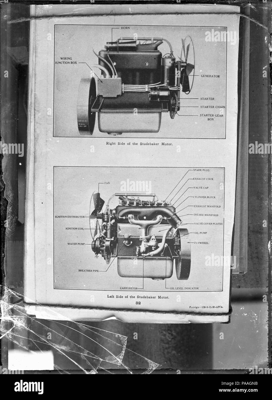 201 Plan d'une Studebaker moteur, côté droit, côté gauche et ATLIB 274585 Banque D'Images