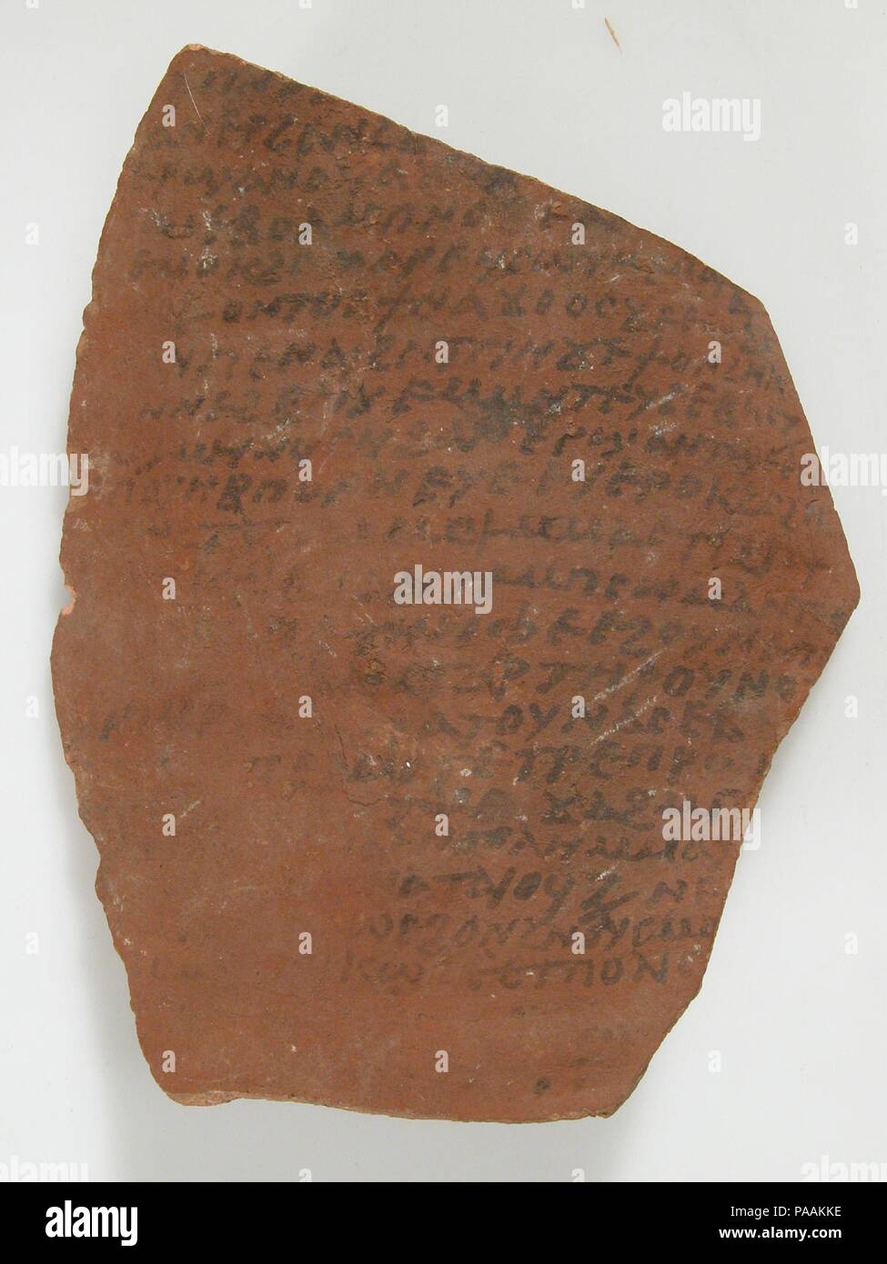Ostrakon. Culture : le copte. Dimensions : 4 3/8 x 5 1/2 in. (11,1 x 13,9 cm). Date : 7ème siècle. Musée : Metropolitan Museum of Art, New York, USA. Banque D'Images