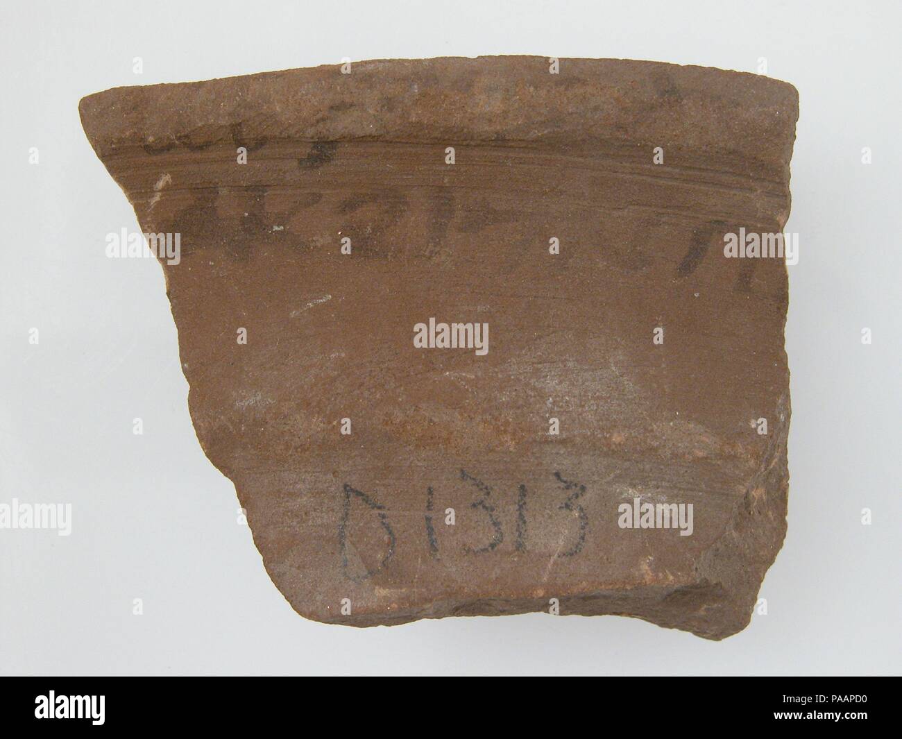 Ostrakon. Culture : le copte. Dimensions : 1 3/4 x 2 3/16 in. (4,4 x 5,6 cm). Date : 7ème siècle. Musée : Metropolitan Museum of Art, New York, USA. Banque D'Images