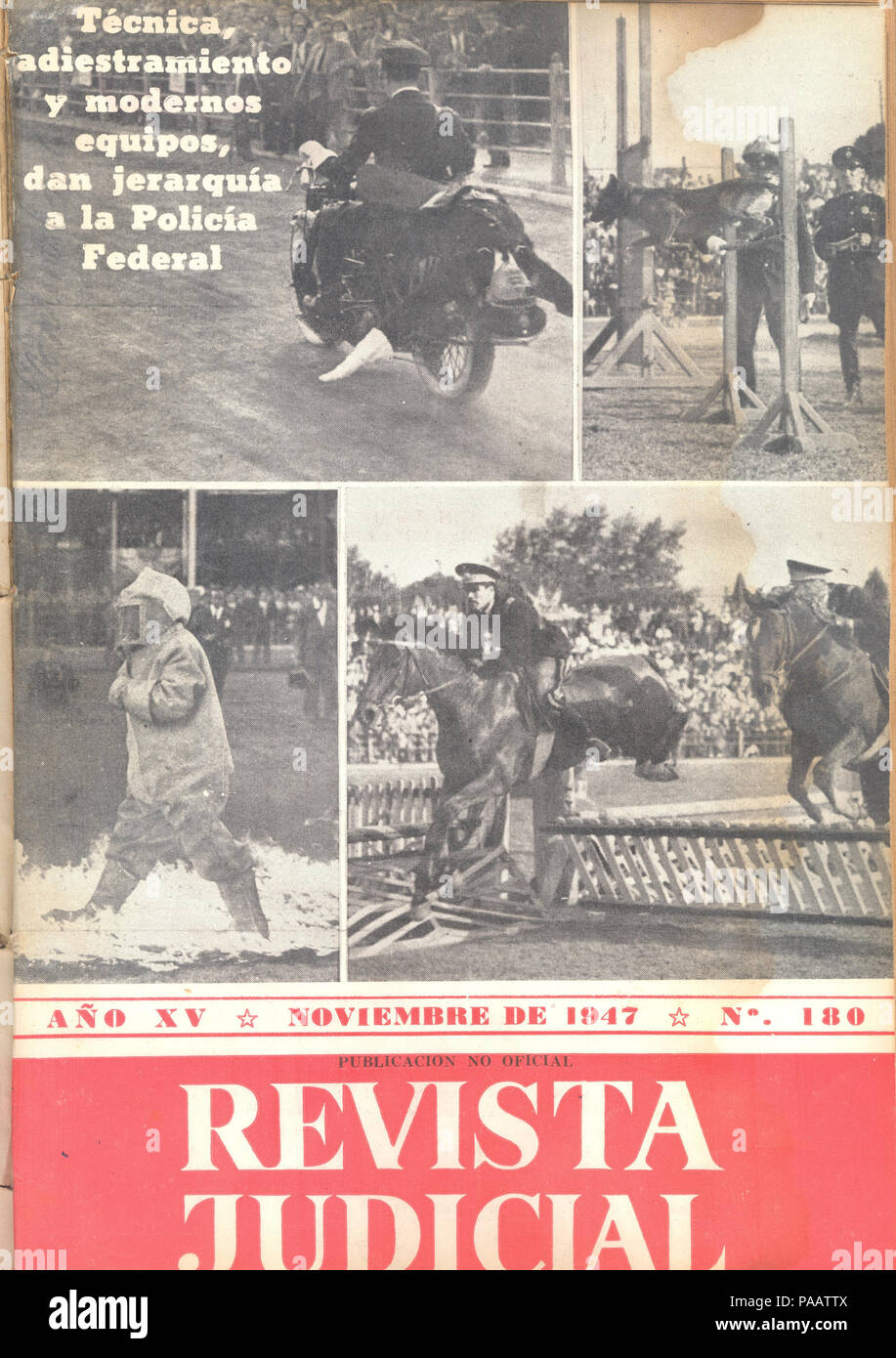 35 Biblioteca del Senado de la Provincia - 51 - Técnica, adiestramiento y modernos equipos dan jerarquía a la police fédérale Banque D'Images