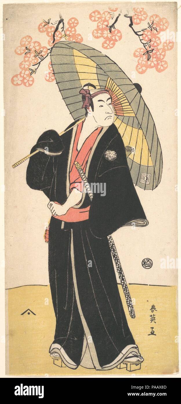 Monosuke Ichikawa II. Artiste : Katsukawa Shun'ei (japonais, 1762-1819). Culture : le Japon. Dimensions : 12 x 6 in. (30,5 x 15,2 cm). Date : ca. 1790. Musée : Metropolitan Museum of Art, New York, USA. Banque D'Images