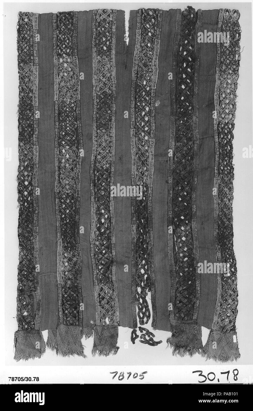 Pastiche. Culture : Nasca. Dimensions : 30 x 46 W. D. 1/2 in. (76,2 x 118,11 cm). Date : 7ème siècle ( ?). Musée : Metropolitan Museum of Art, New York, USA. Banque D'Images