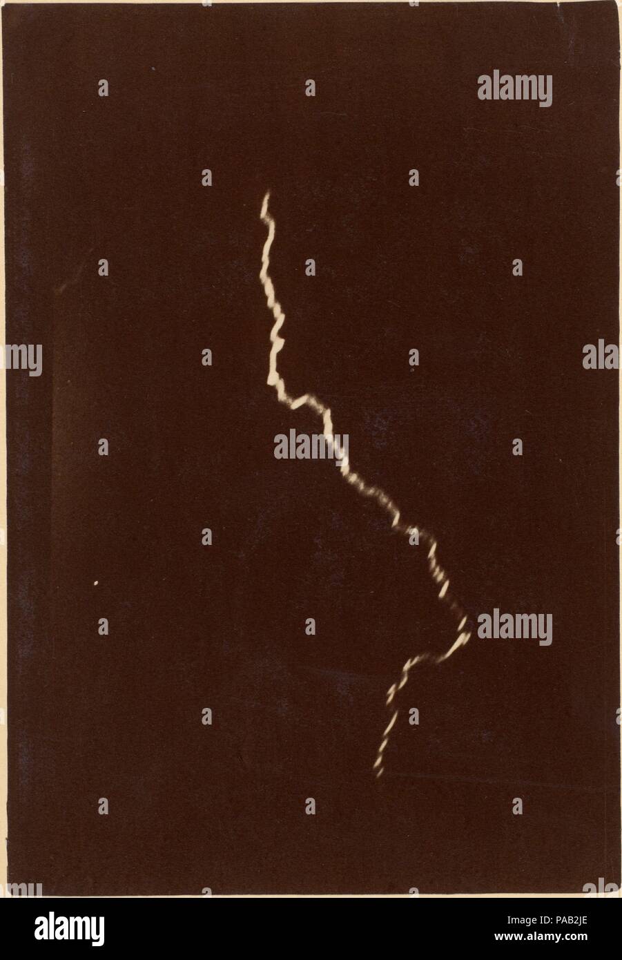 [Spirale de la foudre dans un orage]. Artiste : Charles Moussette (français, actif 1880). Dimensions : Support : 9 13/16 in. × 6 7/8 in. (25 × 17,5 cm) Image : 6 5/8 x 4 5/8 in. (16,9 × 11,7 cm). Date : 12 mai, 1886. Musée : Metropolitan Museum of Art, New York, USA. Banque D'Images