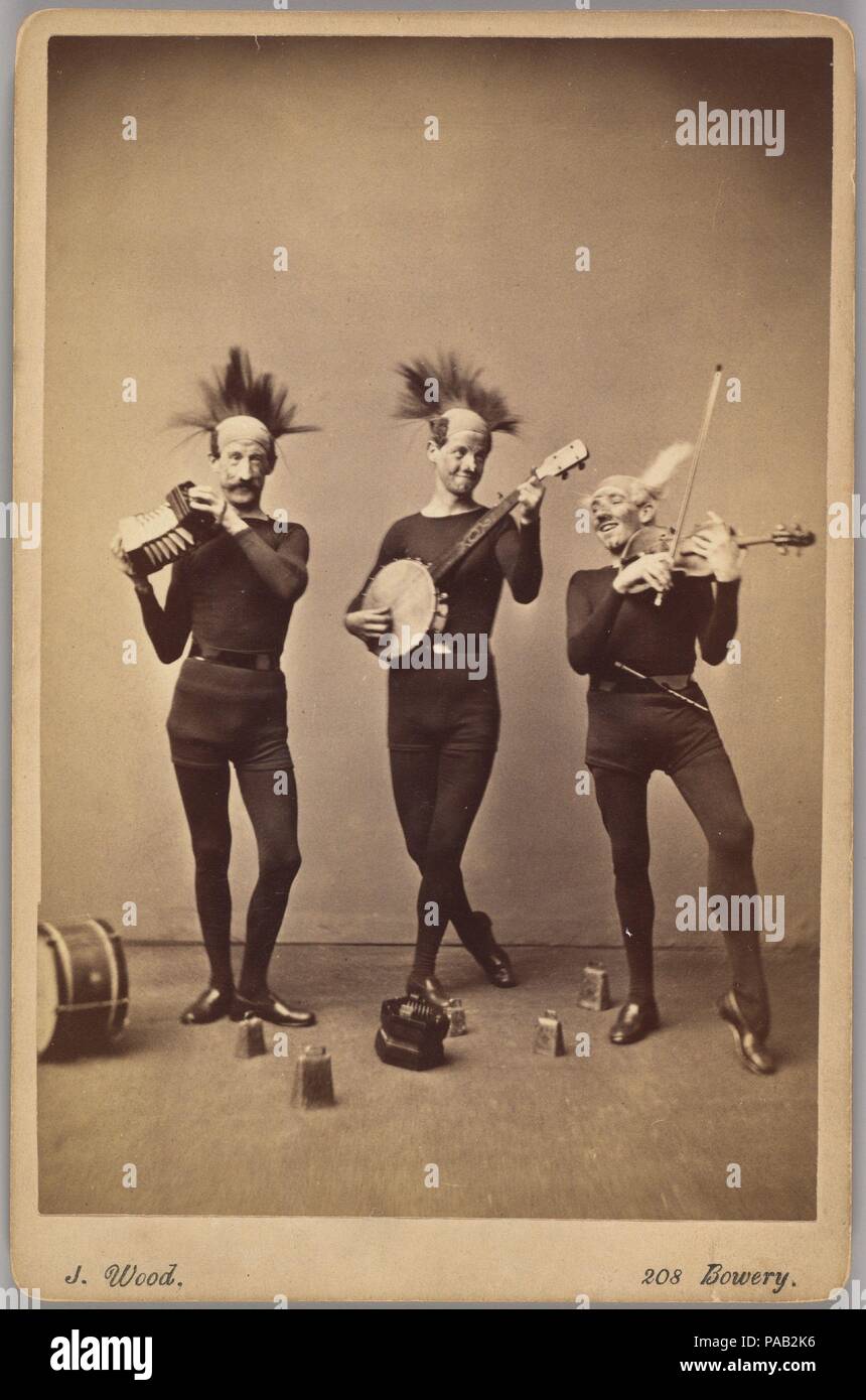 Mokes musicale. Artiste : J. Wood (États-Unis, actif 1870s-80s). Dimensions : Image : 5 7/8 x 3 7/8 in. (14,9 × 9,8 cm). Date : 1860. Musée : Metropolitan Museum of Art, New York, USA. Banque D'Images