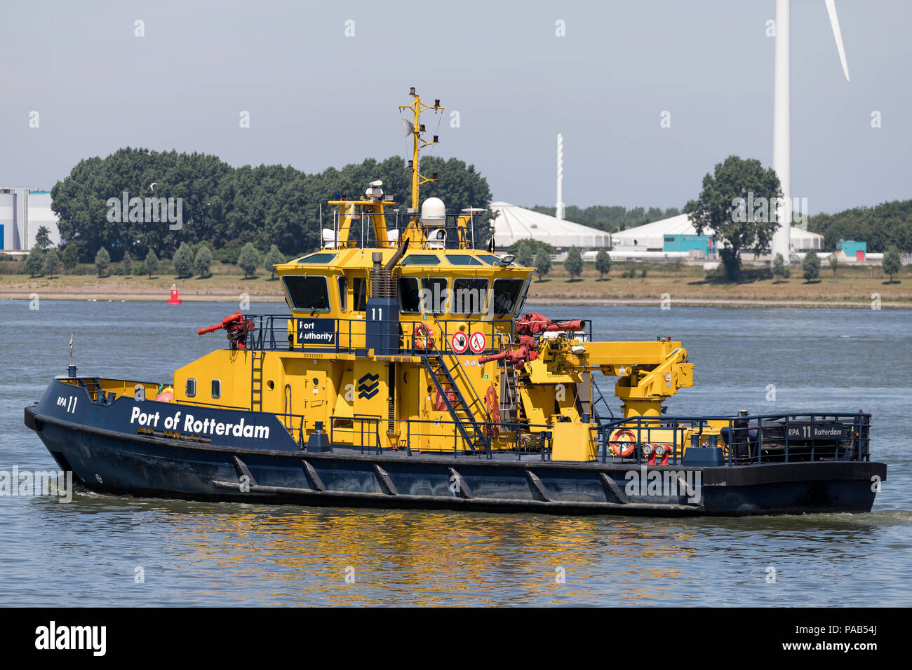 Bateau de patrouille 11 APR du Port de Rotterdam Authority Banque D'Images