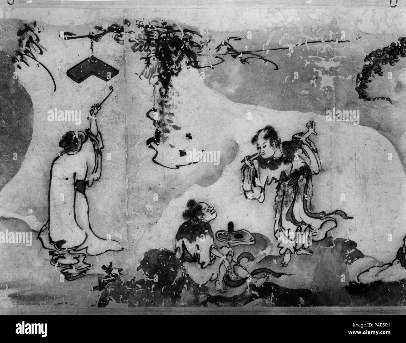 Rassemblements joyeux dans le pot magique. Artiste : Gong Kai (chinois, 1222-après 1304). Culture : la Chine. Dimensions : 11 3/4 po. × 14 ft. 2 in. (29,8 × 431,8 cm). Musée : Metropolitan Museum of Art, New York, USA. Banque D'Images