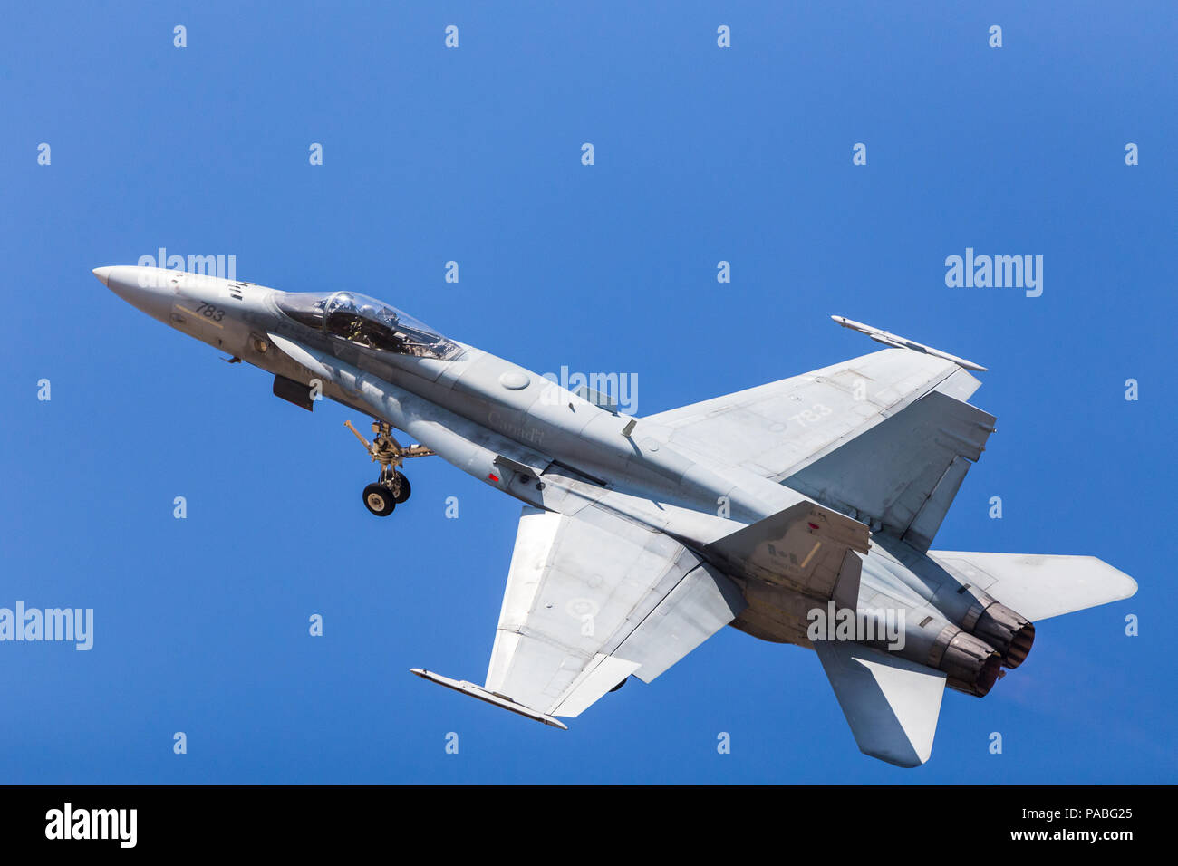 Royal Canadian Air Force le CF-18 Hornet photographié à la 2018 Royal International Air Tattoo à Fairford de la RAF dans le Gloucestershire. Banque D'Images