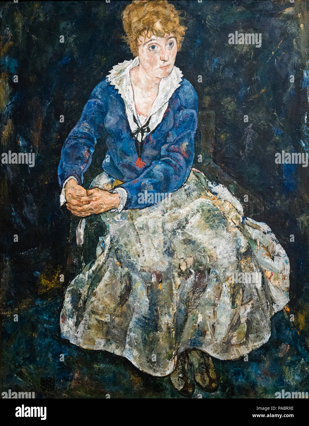 EGON SCHIELE (1890-1918) EDITH SCHIELE (1918) Palais du Belvédère supérieur Vienne Autriche Banque D'Images