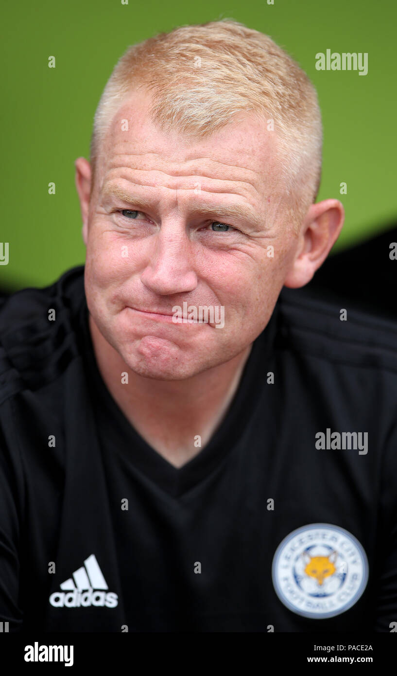 Leicester City gestionnaire adjoint Adam Sadler pendant un pré saison match amical à Meadow Lane, Nottingham. Banque D'Images