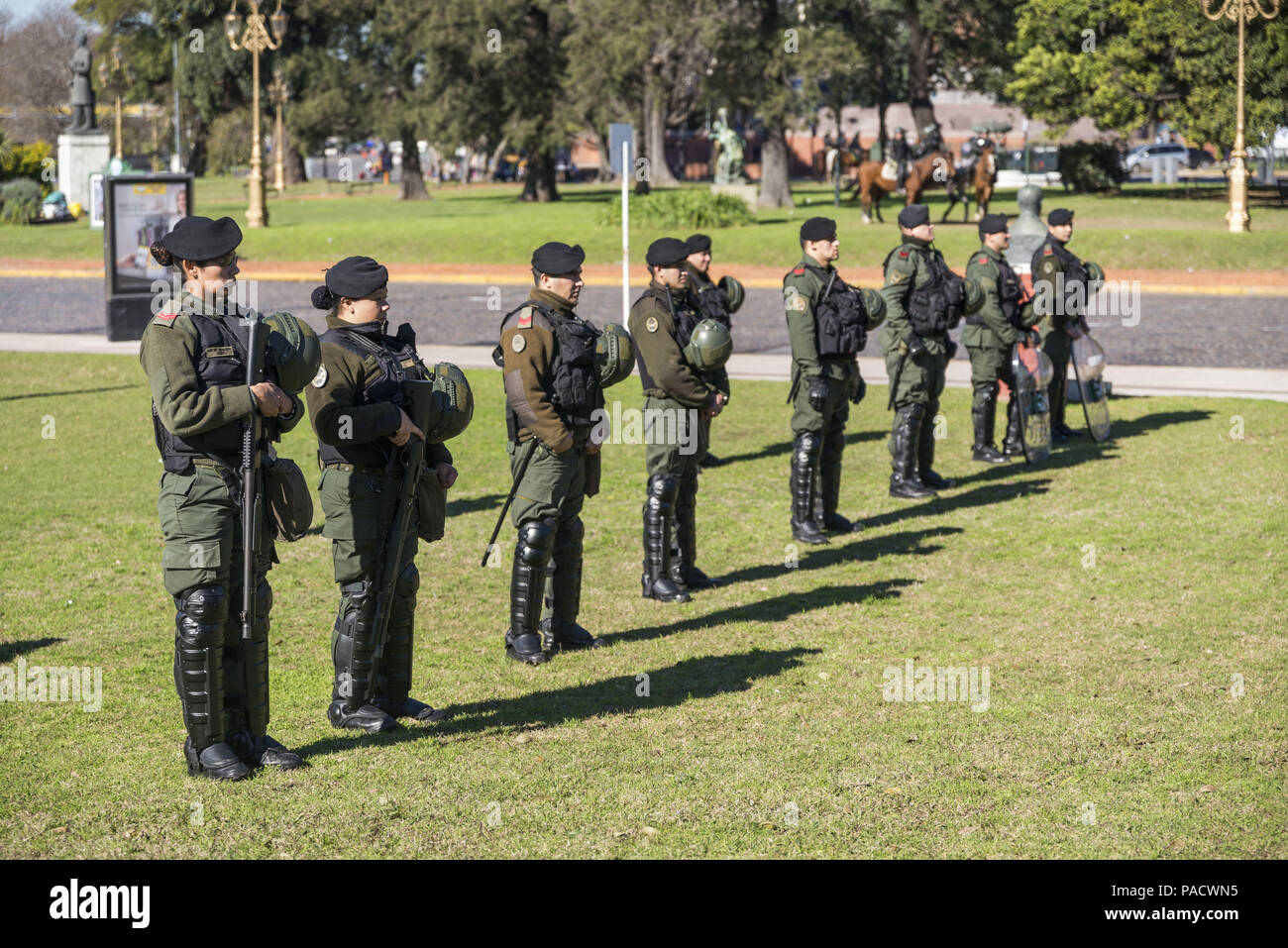 Ville de Buenos Aires, l'ACAB, l'Argentine. 21 juillet, 2018. INT. WorldNews. 21 juillet 2018, Ville de Buenos Aires, Argentine.- l'organisation sociale et politique manifestate contre le G-20 et le directeur général du FMI (Fonds Monétaire International) à Buenos Aires, Argentine. Credit : Julieta Ferrario/ZUMA/Alamy Fil Live News Banque D'Images