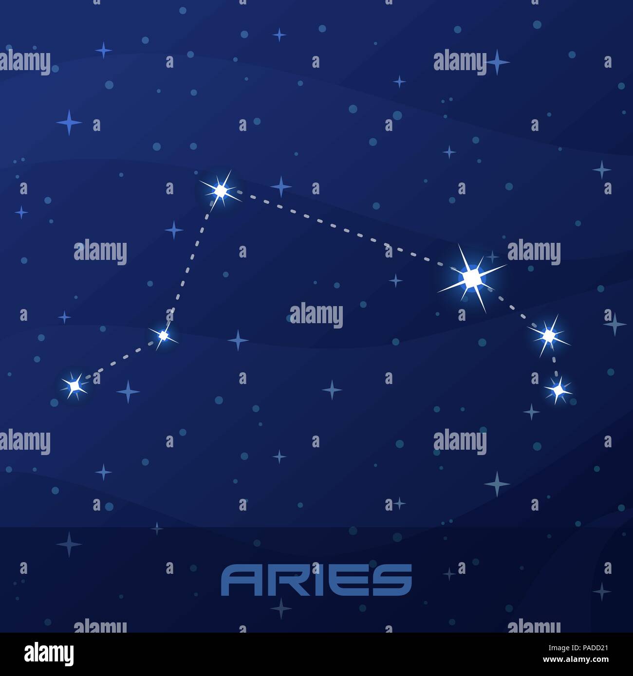 Constellation du Bélier, signe astro Illustration de Vecteur