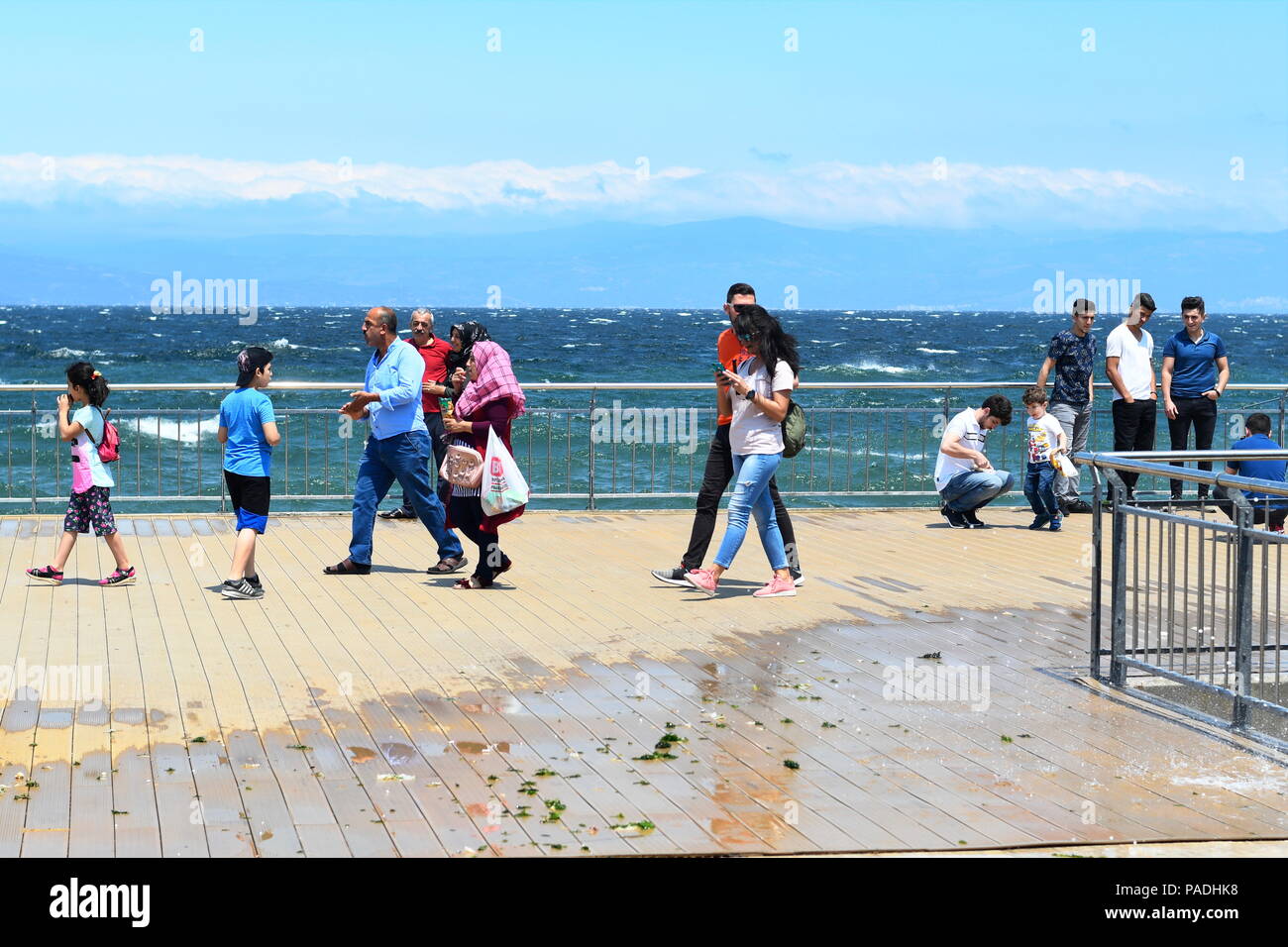 Mudanya, Turquie. Scène portuaire à Mudanya sur la mer de Marmara Banque D'Images