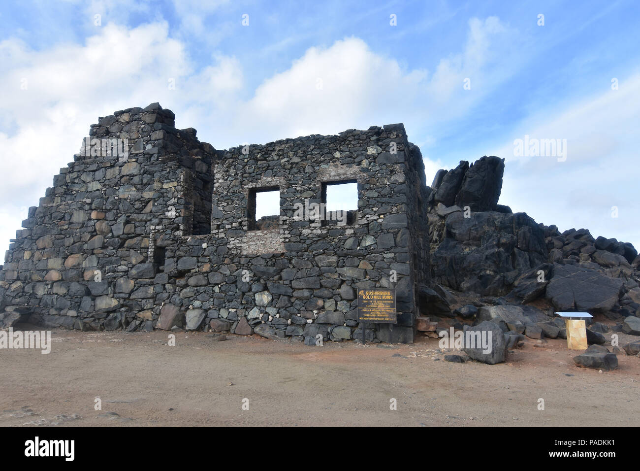 Grande mine d'anciens ruines à Aruba Banque D'Images