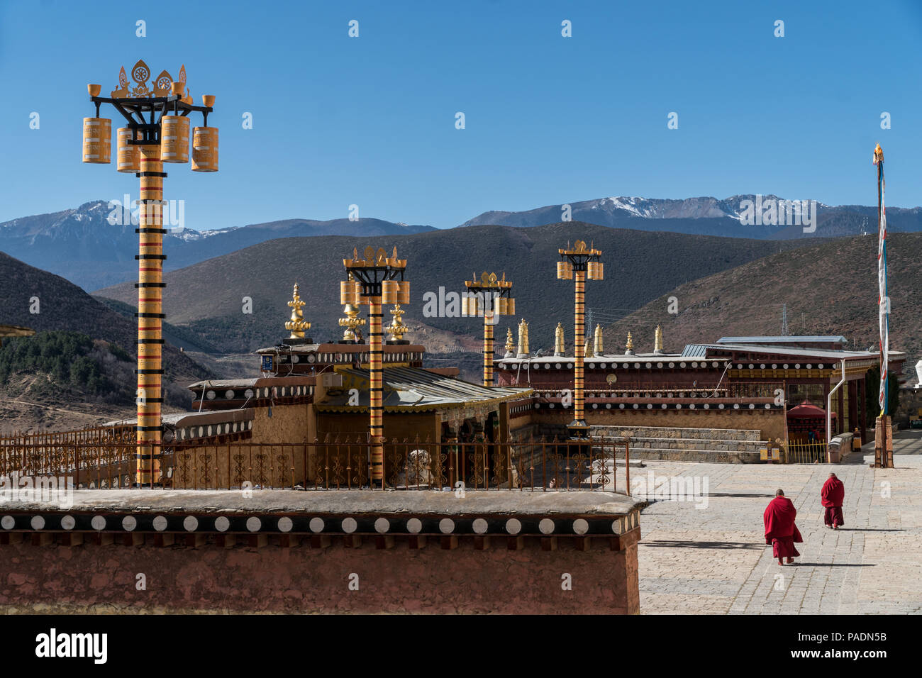 Monastère Bouddhiste Tibétain Songzanlin, Shangri-la, Province du Yunnan, Chine Banque D'Images