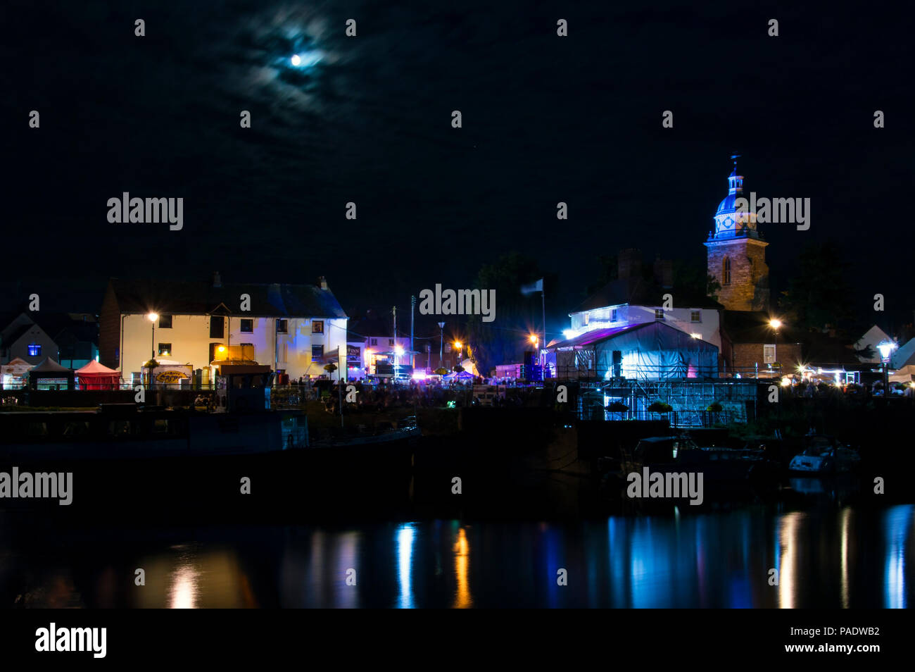 Upton Blues Festival sur une chaude samedi soir. L'Angleterre. UK Banque D'Images