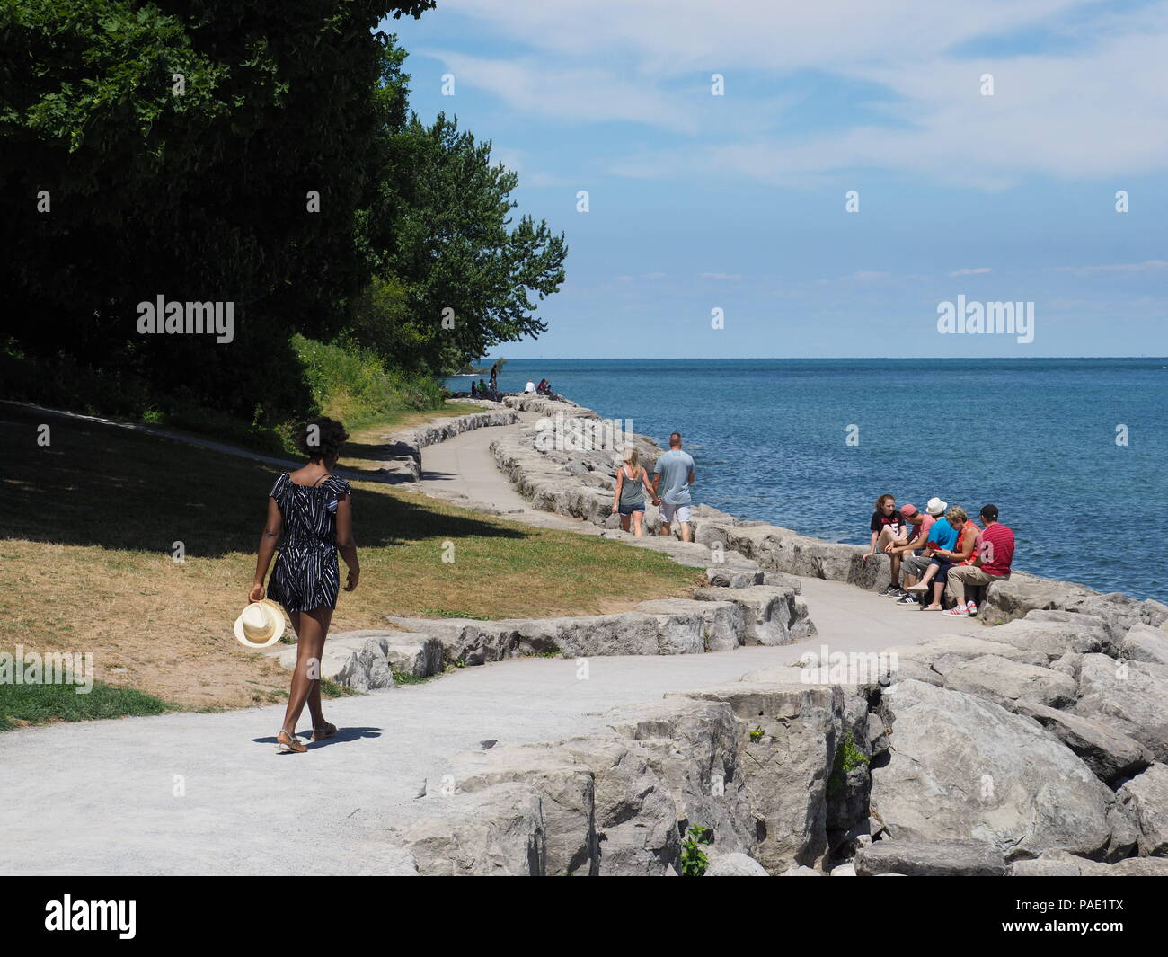 Riverfront Promenade, Niagara on the Lake, Ontario Banque D'Images