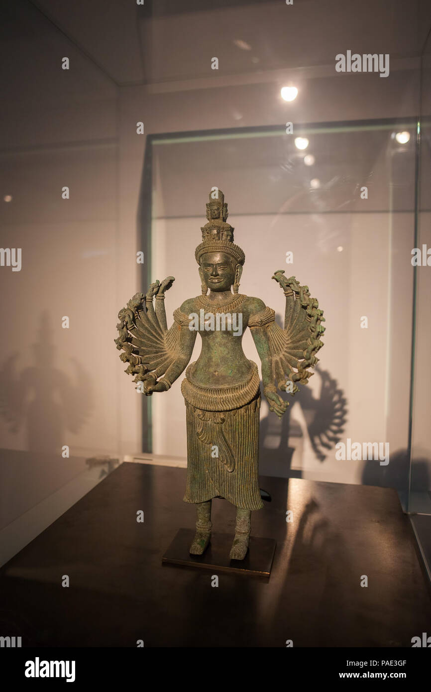 La Prajnaparamita, 12ème-13ème siècle, Cambodge, Musée des Arts Asiatiques - Musée des Arts Asiatiques à Nice, France Banque D'Images