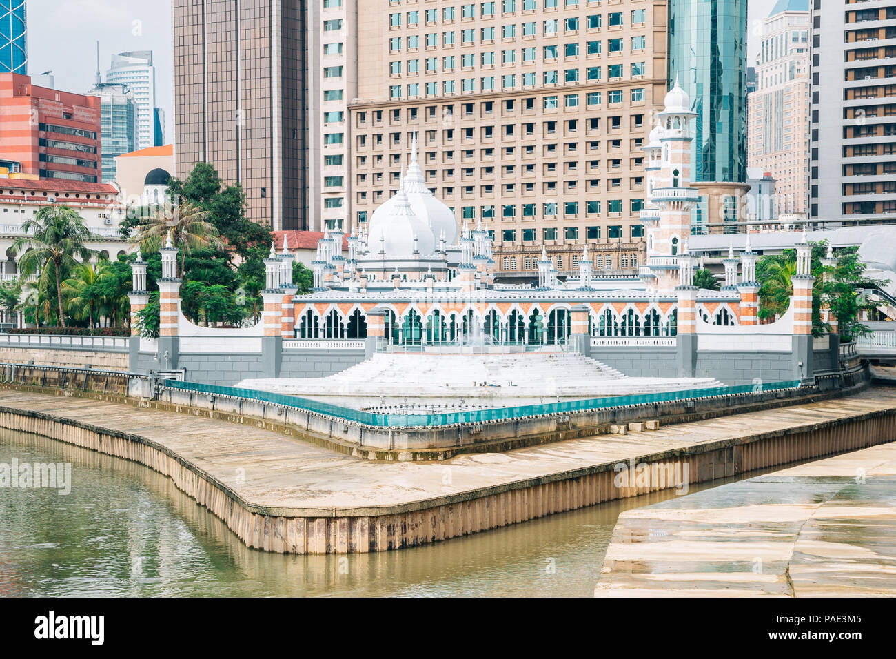 Mosquée Jamek de Kuala Lumpur en Malaisie Banque D'Images