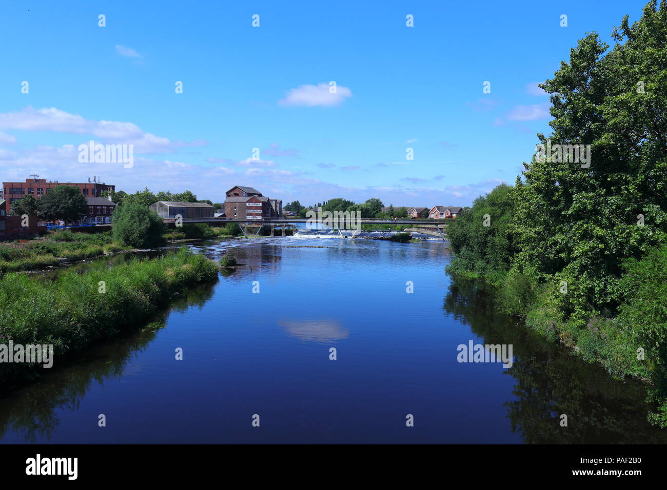 Panorama de la passerelle du millénaire à Castleford dans West Yorkshire Banque D'Images