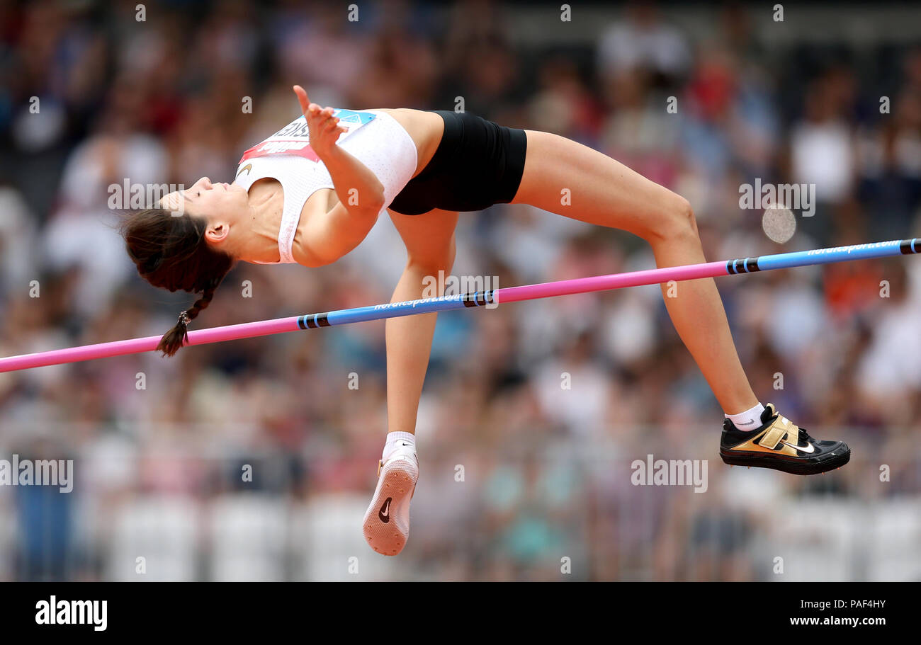 Mariya lasitskene saut en hauteur Banque de photographies et d’images à