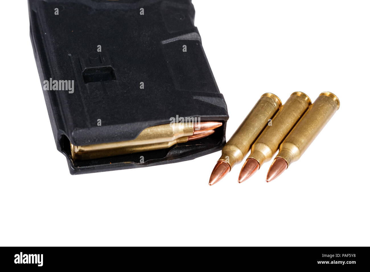 Close-up magazine d'armes à feu. Banque D'Images