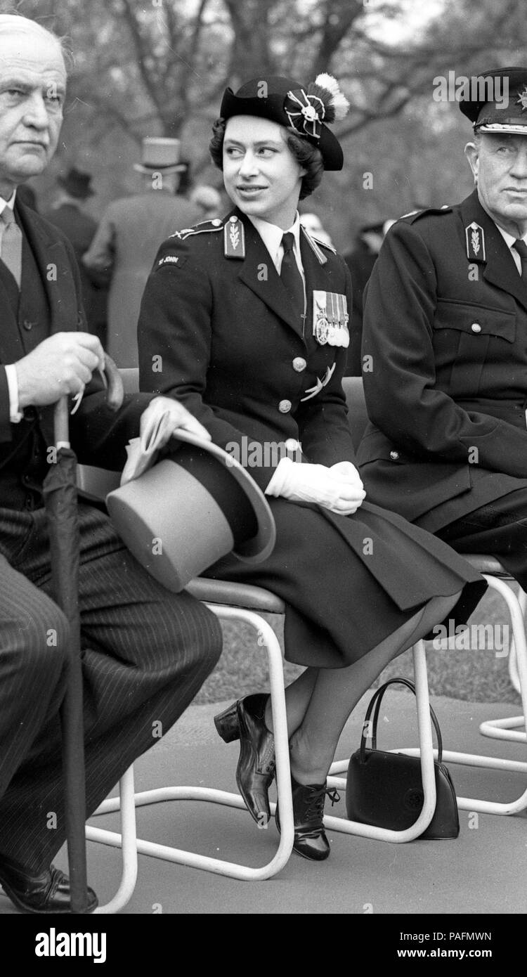 Son Altesse Royale la princesse Margaret en uniforme La Brigade de l'Ambulance St Johns Banque D'Images