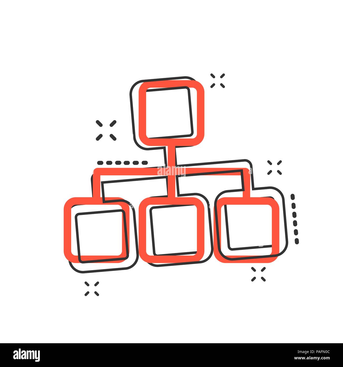 Cartoon Vector icône schéma de structure dans le style comique. Signe ...