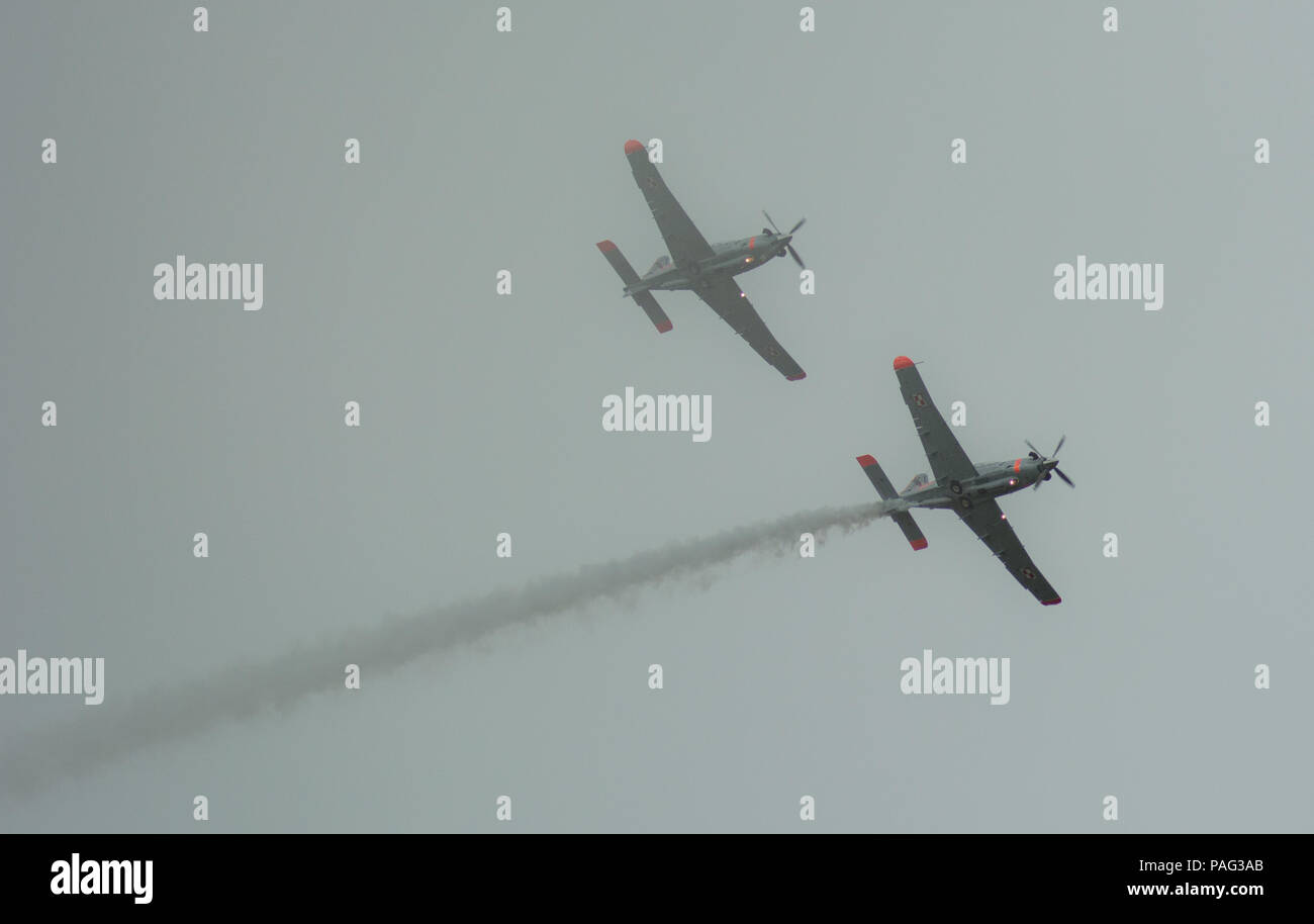 Orlik Aerobatic Team, armée de l'Air polonaise Banque D'Images