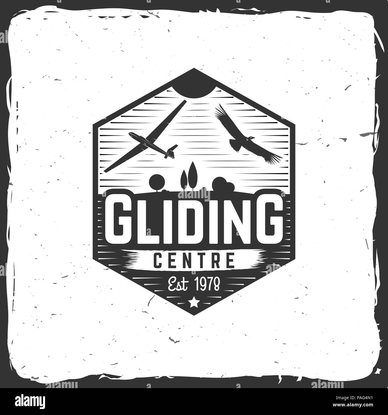 Retro centre de vol d'un insigne. Concept pour chemise, imprimer, joint, surimpression ou l'estampillage. Typographie design- stock vector. Design Centre de vol avec Condor et un Illustration de Vecteur