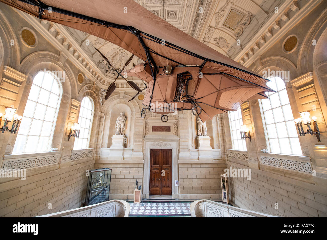 L'Avion III de Clément Ader au Musée des Arts et Métiers. Banque D'Images