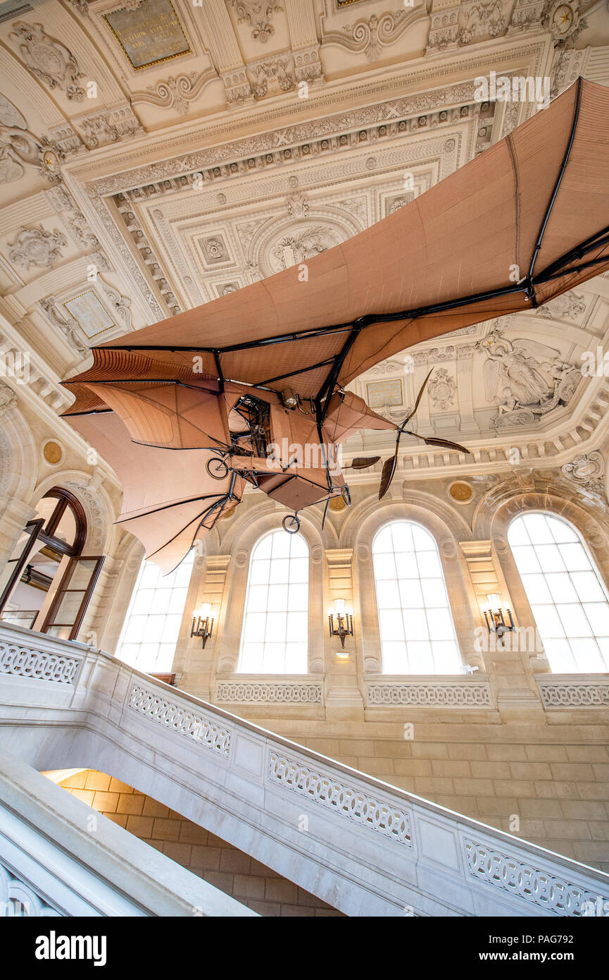 L'Avion III de Clément Ader au Musée des Arts et Métiers. Banque D'Images