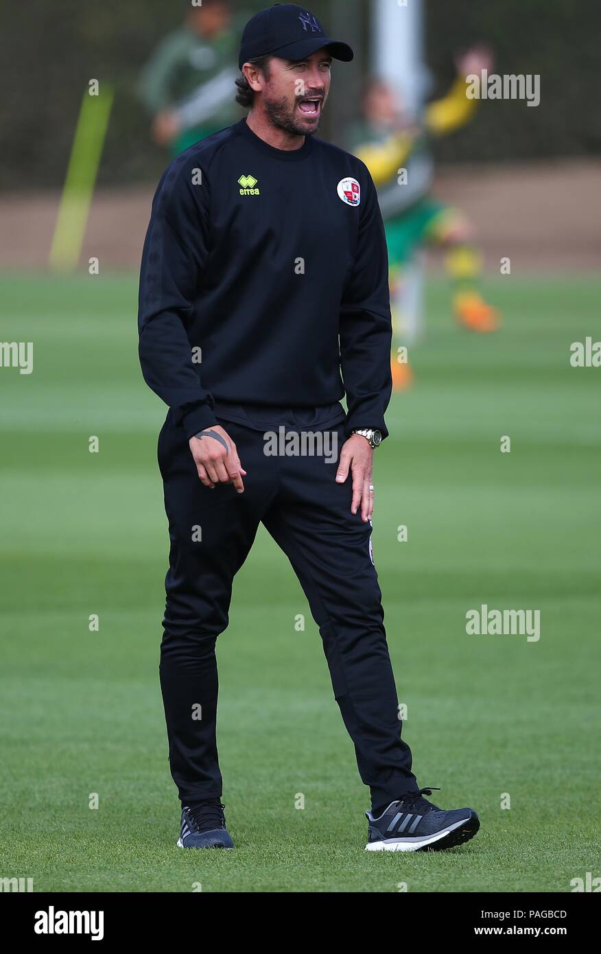 Greater Bay Area Make-pendant la pré saison friendly entre Norwich City et Crawley Town, dans le centre de formation de Colney, Norwich, UK. 12 juillet 2018. Banque D'Images