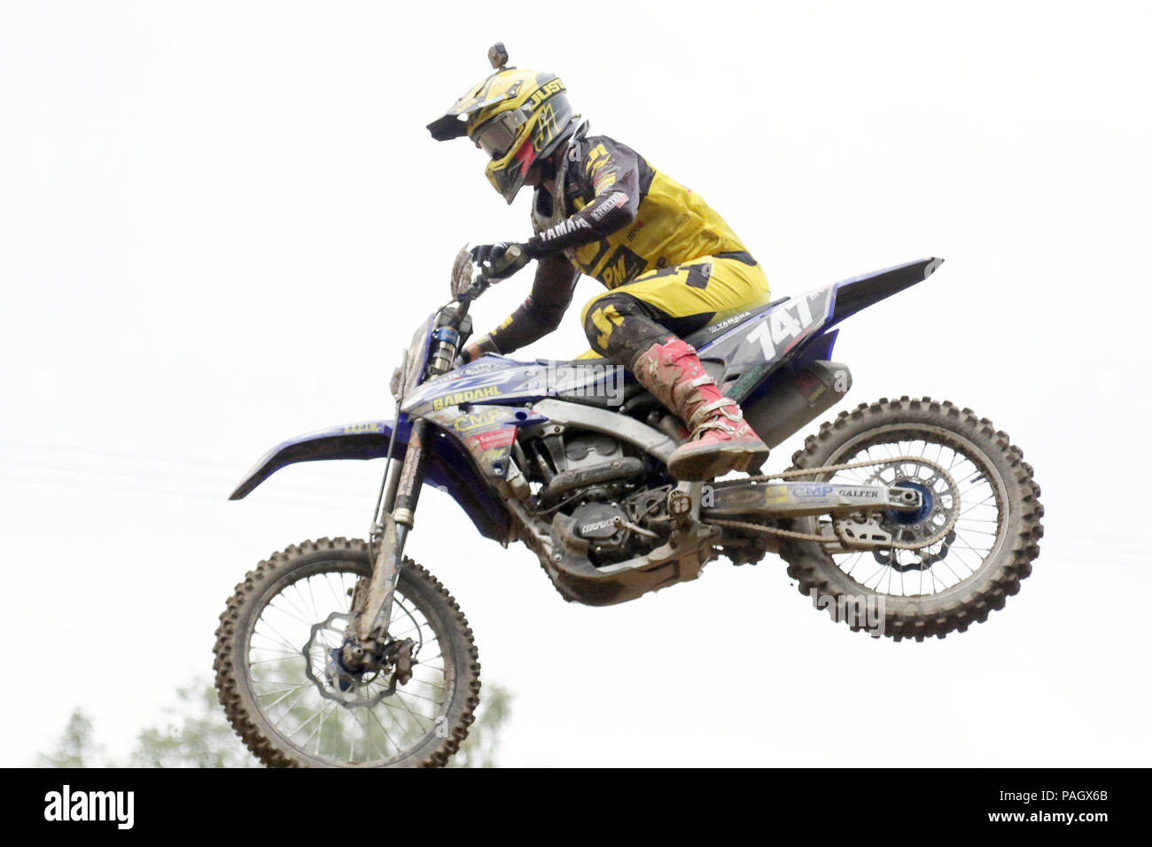 Loket, République tchèque. 22 juillet, 2018. Michele CERVELLIN (ITA/Team Martini Racing Honda), .Championnat du Monde de Motocross, MX 2, première course, .Loket, République tchèque, le 22 juillet 2018, le Crédit : Wolfgang Fehrmann/ZUMA/Alamy Fil Live News Banque D'Images