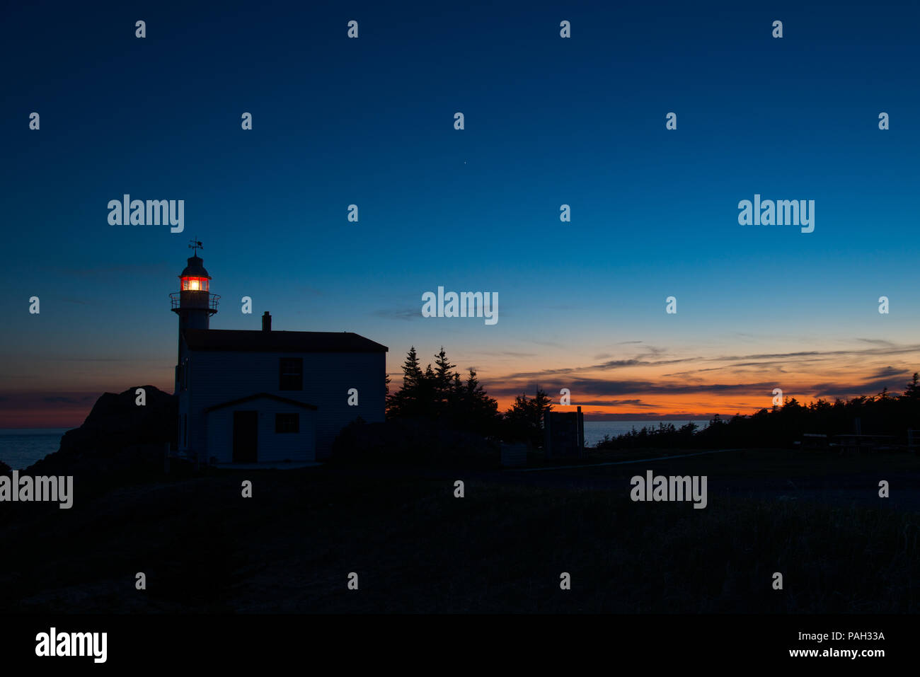 Coucher du soleil côtières de Terre-Neuve Banque D'Images