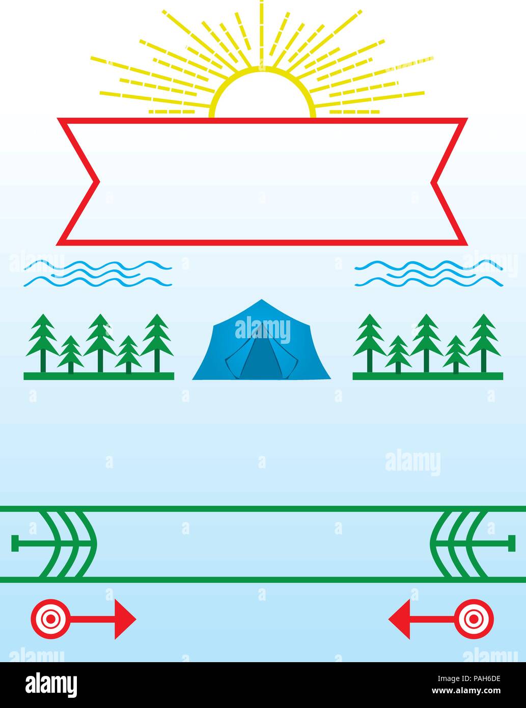 Camping / Camp Modèle d'Affiche Illustration de Vecteur