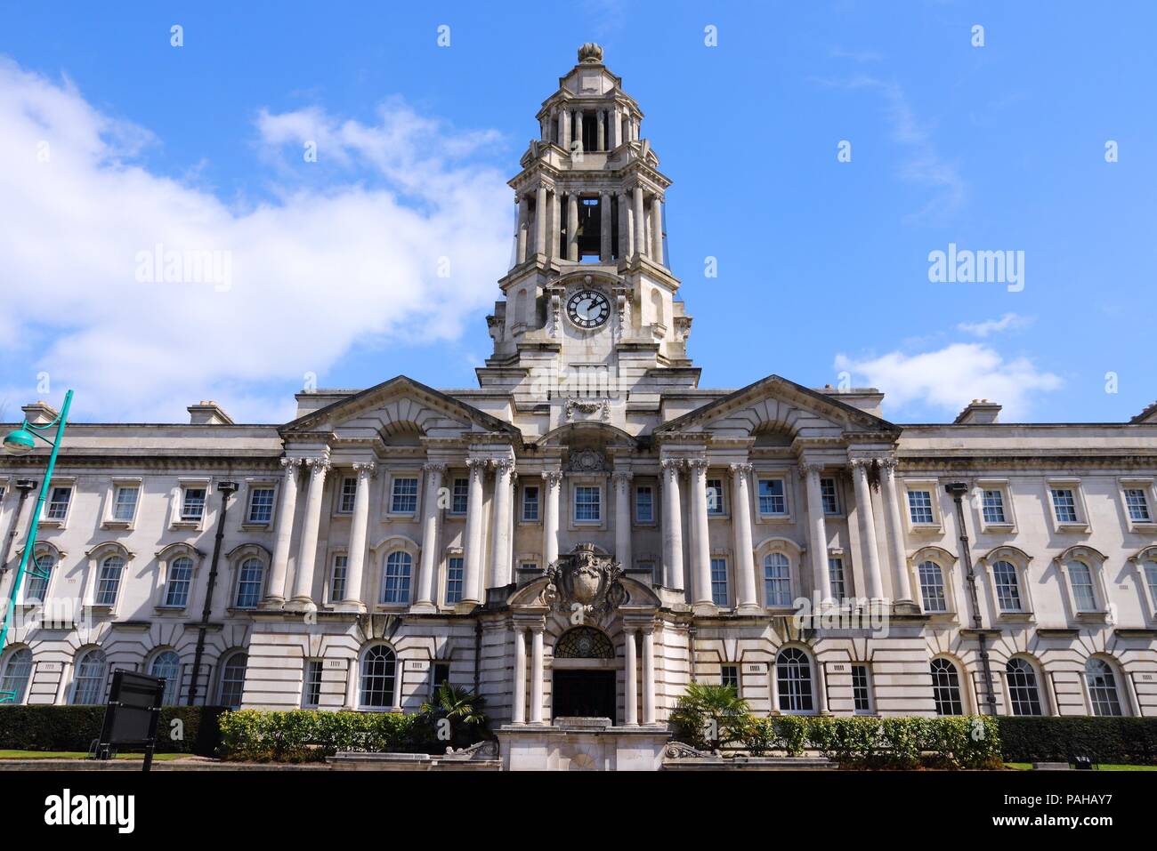 Stockport dans le nord-ouest de l'Angleterre (Royaume-Uni). Partie de Greater Manchester. L'hôtel de ville. Banque D'Images