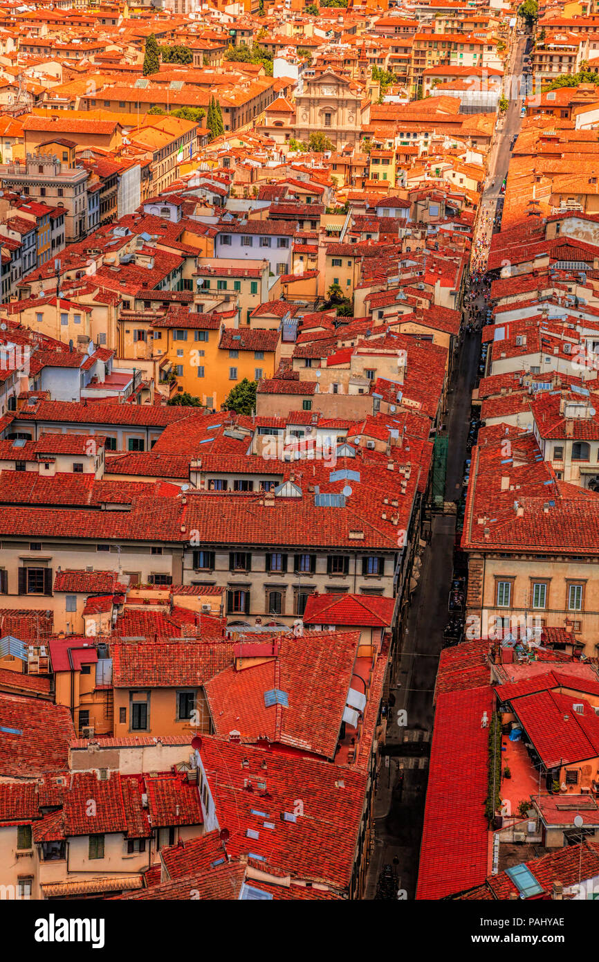 Vue aérienne de Florence, Italie Banque D'Images