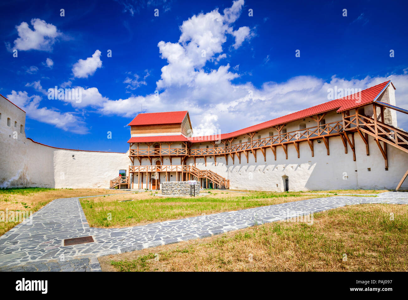 Feldioara, Roumanie. Forteresse médiévale de Marienburg en Transylvanie, Brasov comté. Banque D'Images