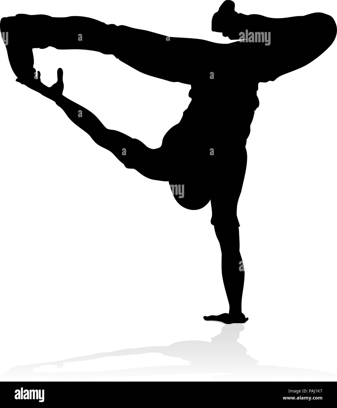 Street Dance Dancer Silhouette Illustration de Vecteur