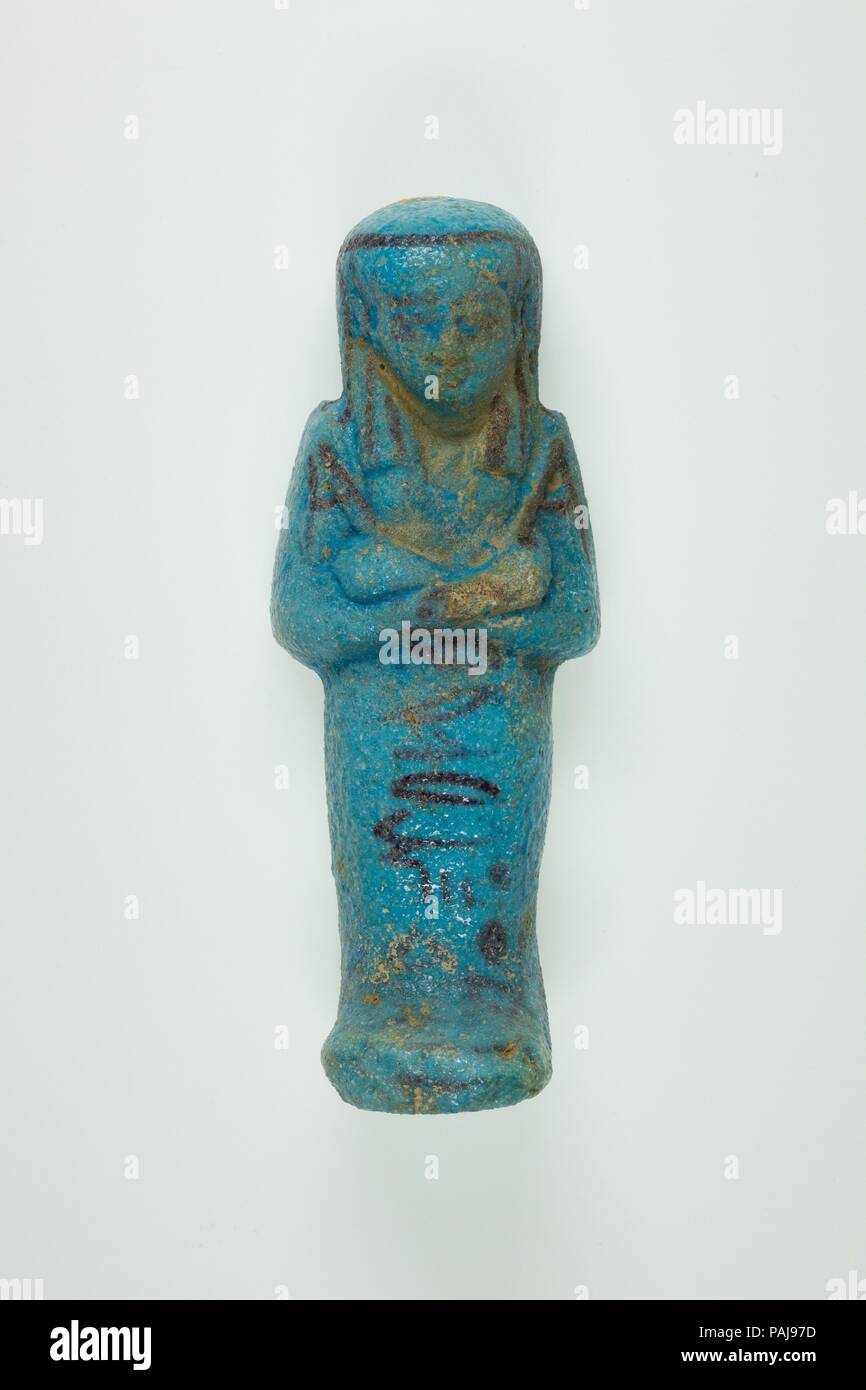 Henettawy Shabti de travailleur (C), fille d'Isetemkheb. Dimensions : h. 11.9 × w. 4,4 × d. 3,4 cm (4 11/16 x 1 3/4 x 1 5/16 in.). Dynastie DYNASTIE : 21. Date : ca. 990-970 av. J.-C.. Musée : Metropolitan Museum of Art, New York, USA. Banque D'Images