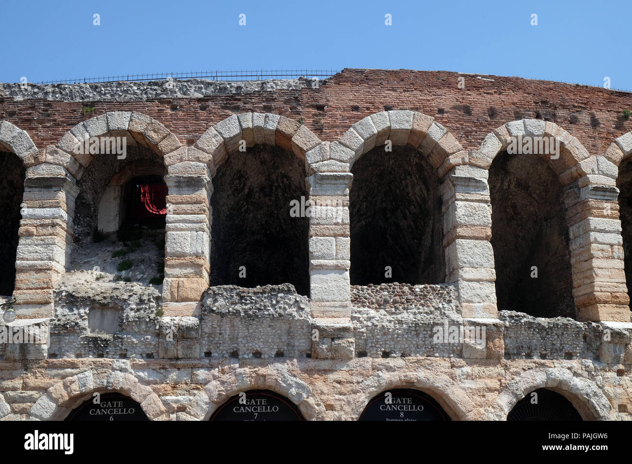 Ancien amphithéâtre romain Arena de Vérone Vérone est un UNESCO World Heritage site, Italie Banque D'Images