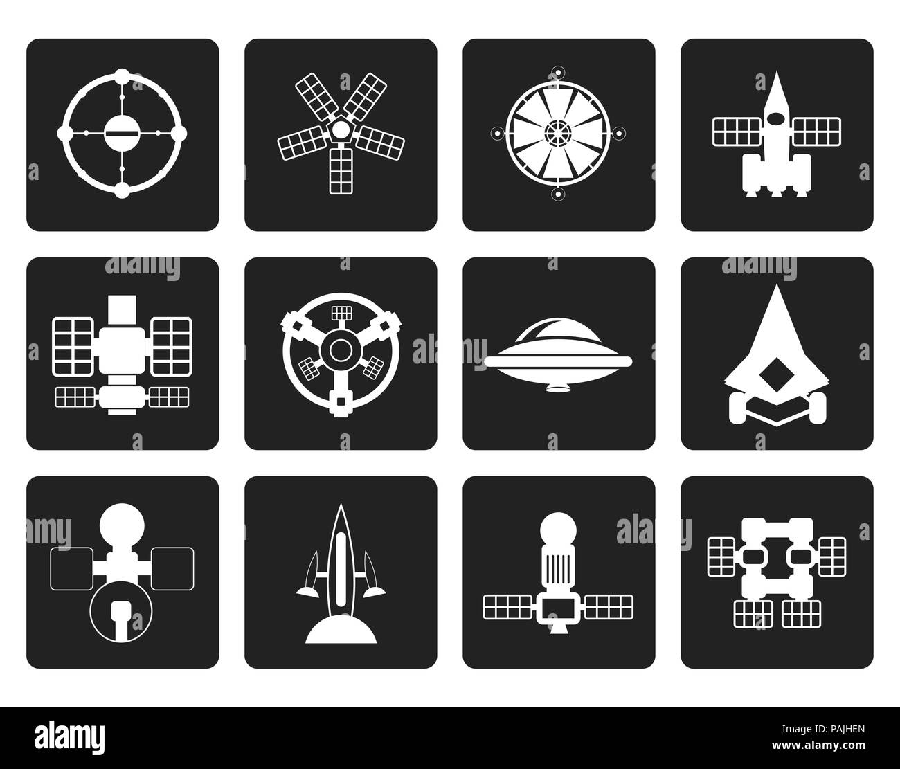 Des différents types d'engins futurs icônes - vector icon set Illustration de Vecteur