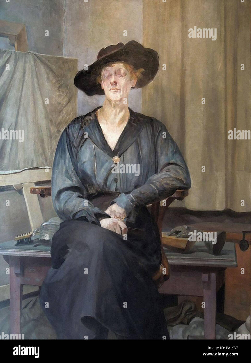 Jacek Malczewski - la femme de l'artiste Banque D'Images