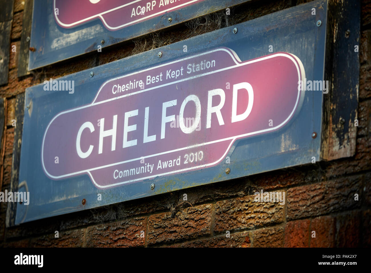 Chelford village et une paroisse civile dans le Cheshire, Angleterre, gare awards Banque D'Images