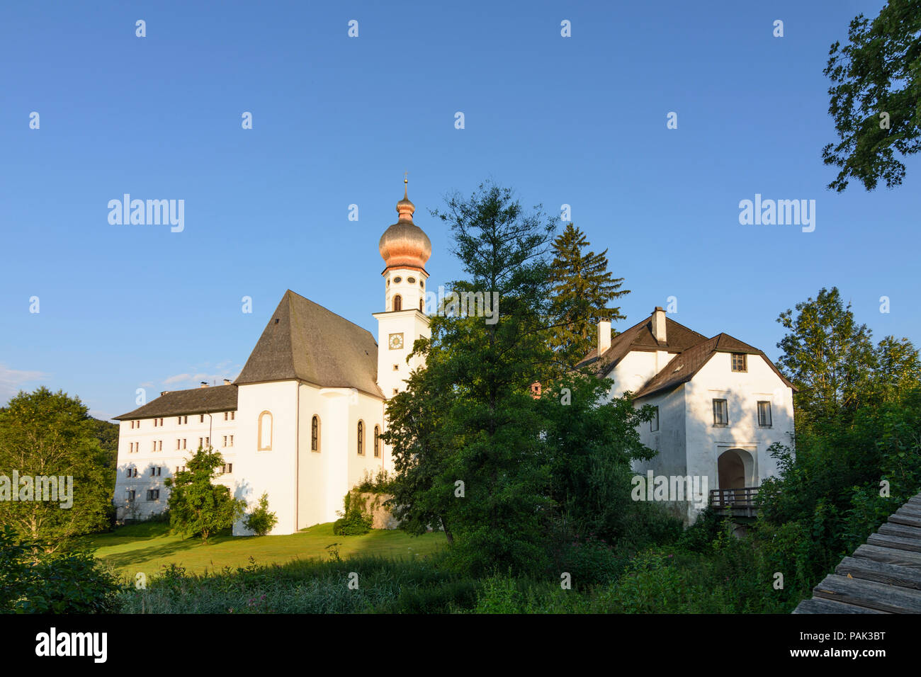 La colère : Höglwörth Abbey en Allemagne, Bavière, Bayern, Oberbayern, Haute-Bavière Banque D'Images