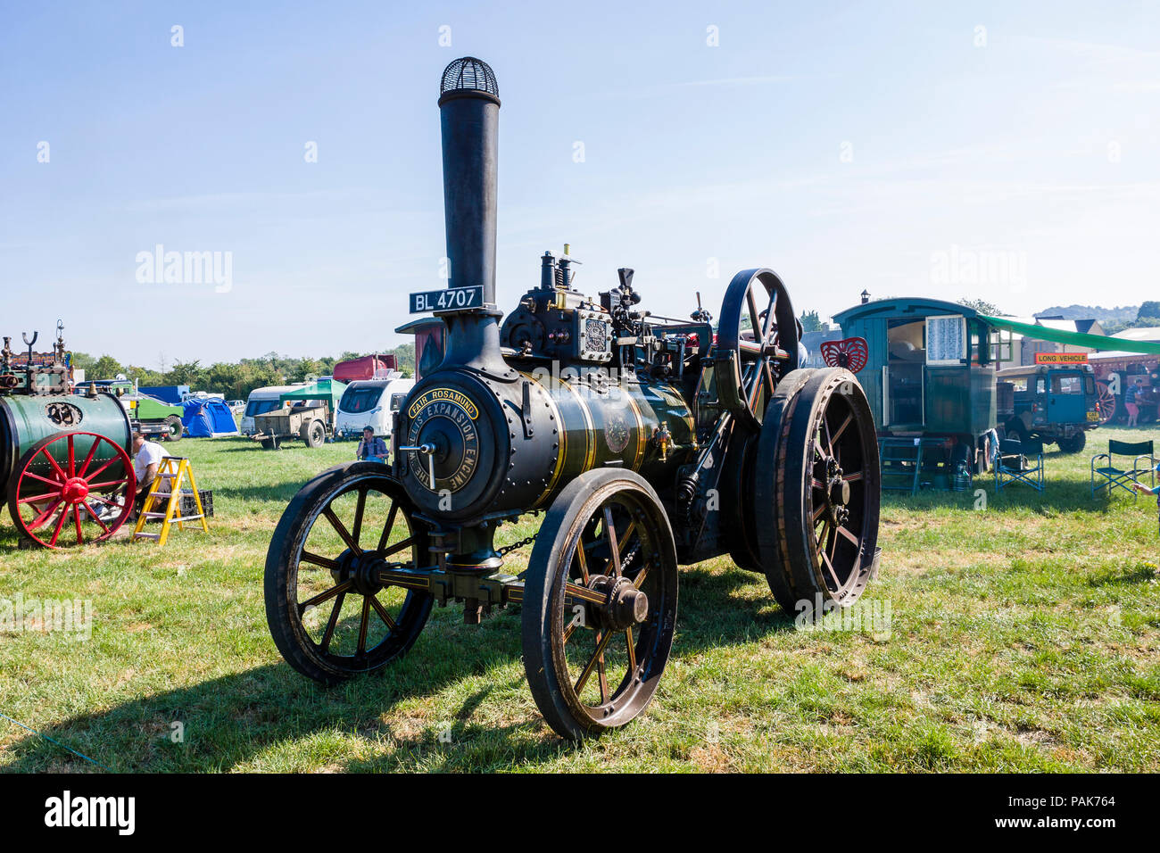 ROSAMUND juste un moteur de traction à vapeur par Wallis & Steevens fonctionnant à la vapeur en Heddingto juste Wiltshire England UK en 2018 Banque D'Images