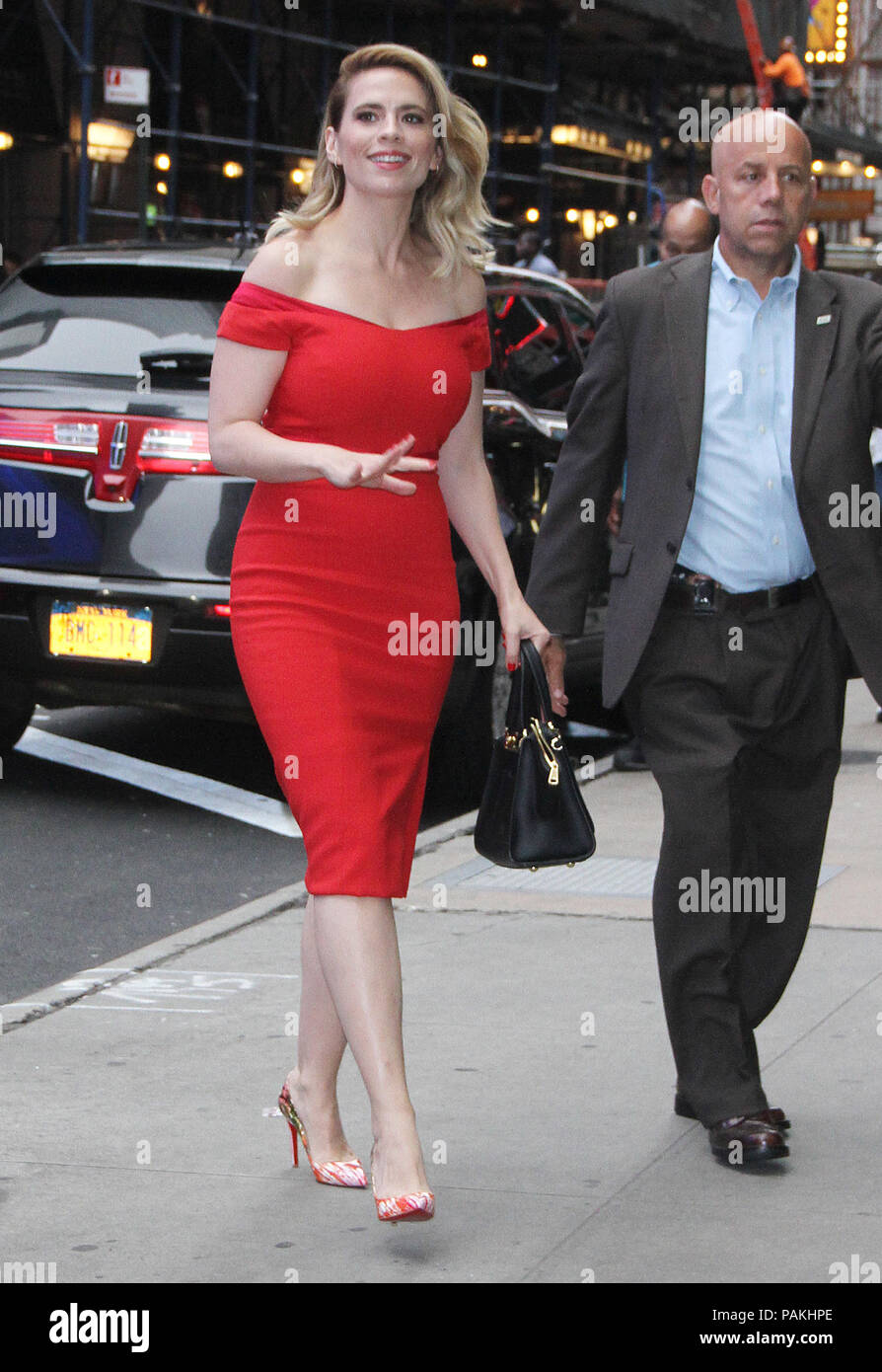 New York, USA. 24 juillet, 2018. Hayley Atwell vu à Good Morning America à New York le 24 juillet 2018. Credit : RW/MediaPunch MediaPunch Crédit : Inc/Alamy Live News Banque D'Images