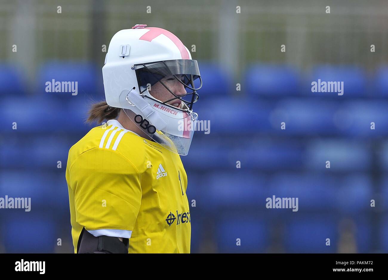 Londres, Royaume-Uni. 24 juillet, 2018. Maddie Hinch (FRA, gardien de but). Session de formation de l'Angleterre. Womens Hockey World Cup 2018. Lee Valley hockey centre. Queen Elizabeth Olympic Park. Stratford. Londres. UK. 24/07/2018. Credit : Sport en images/Alamy Live News Banque D'Images