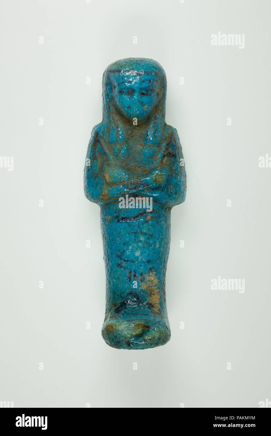 Henettawy Shabti de travailleur (C), fille d'Isetemkheb. Dimensions : h. 12 × w. 4,4 × d. 3,4 cm (4 3/4 x 1 3/4 x 1 5/16 in.). Dynastie DYNASTIE : 21. Date : ca. 990-970 av. J.-C.. Musée : Metropolitan Museum of Art, New York, USA. Banque D'Images